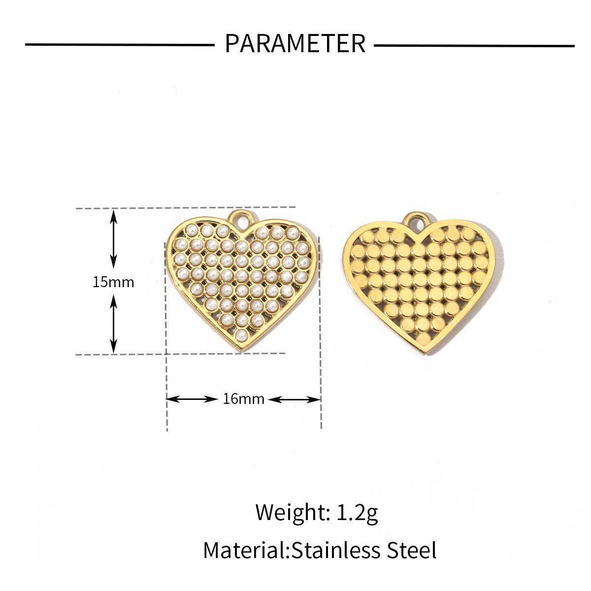 Peach Heart Wings Lock Stainless Steel Retro Titanium Pendants