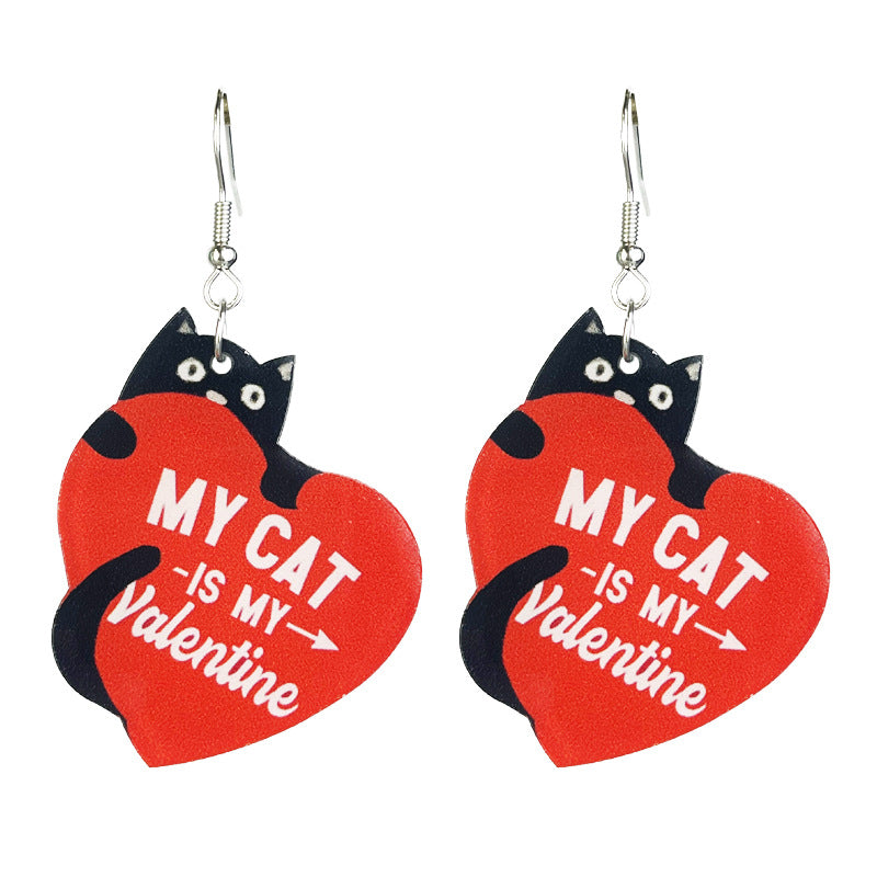 Jewelry For Valentine's Day Acrylic Single Earrings