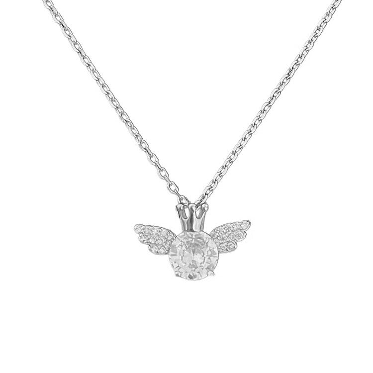 Missing Heartbeat Angel Love Female Light Luxury Minority Design Sense Necklace