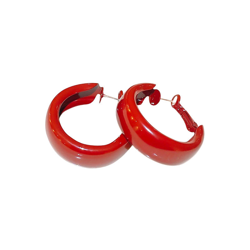 Women's Dripping Simple Geometric Sier Pin Ear Earrings
