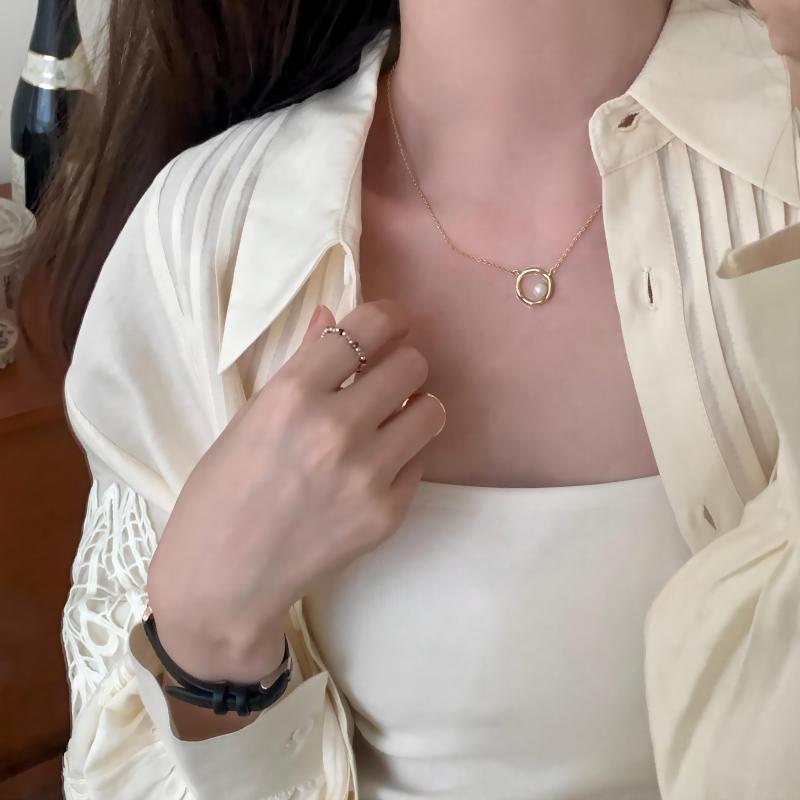 Does Not Fade Female Summer High Sense Minimalist Rhinestone Necklaces