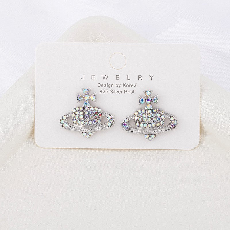 Needle High-grade Pearl Bow Flower Tulip Earrings