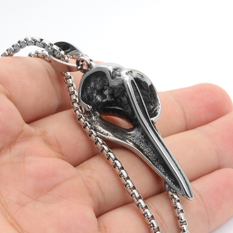 Stainless Steel Viking Pirate Symbol Vintage Crow Necklaces