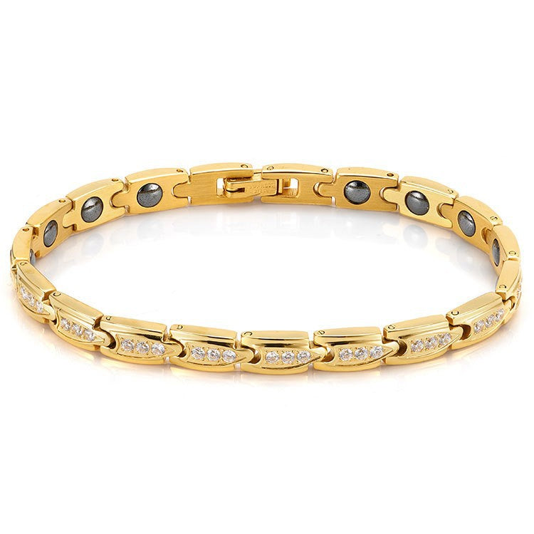 Quick Gold Vacuum Plating Bullet Advanced Adjustable Titanium Bracelet