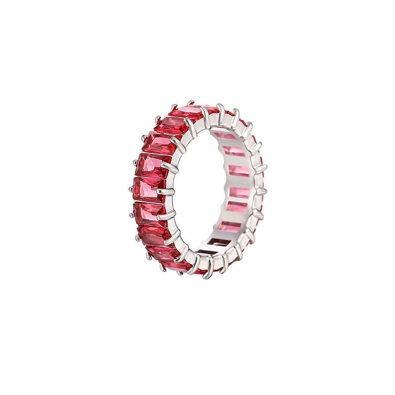 Light Luxury Minority Color Personality Fashion Geometry Rings