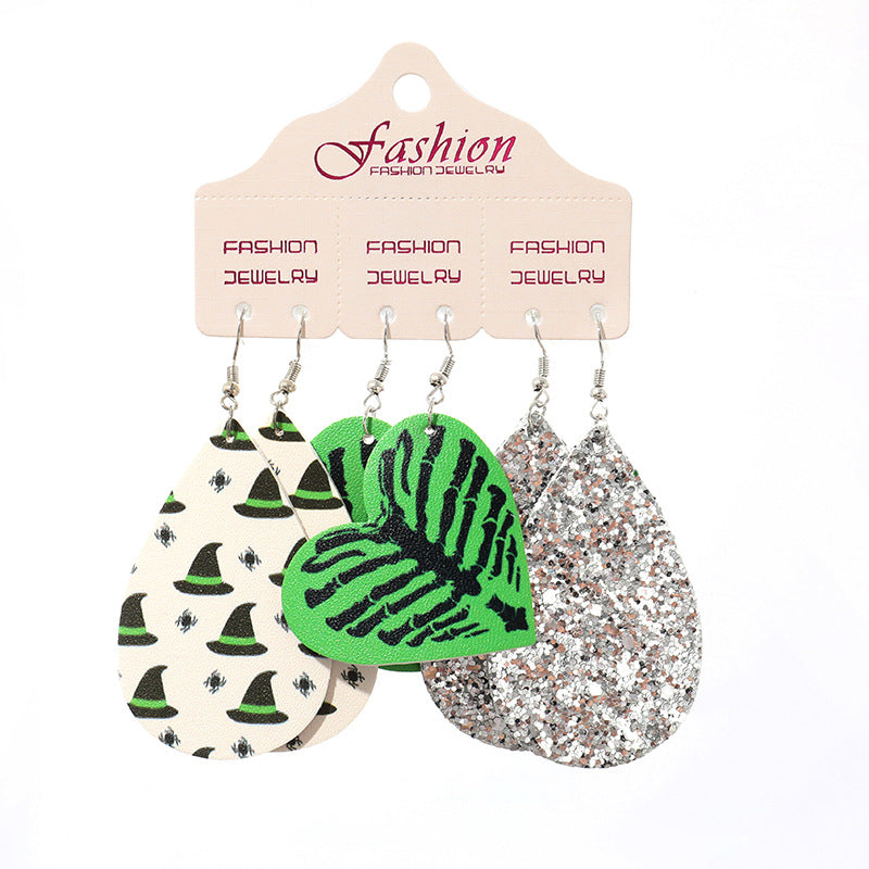Suit Halloween Exaggerated Pumpkin Alien Gift Funny Earrings