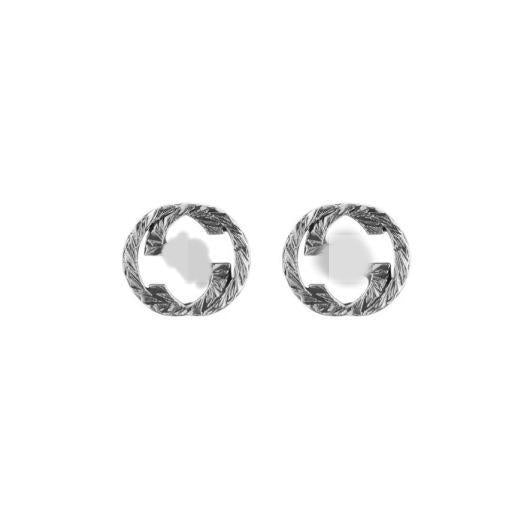 Sterling Sier Heart-shaped Enamel Classic Double Mutual Button Earrings