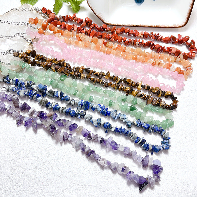 Gravel Style Neck Chain Bohemian Agate Necklaces