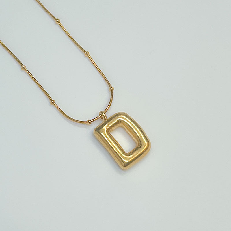 Female Summer Clavicle Chain Stainless Gold-plated Letters High-grade Necklaces