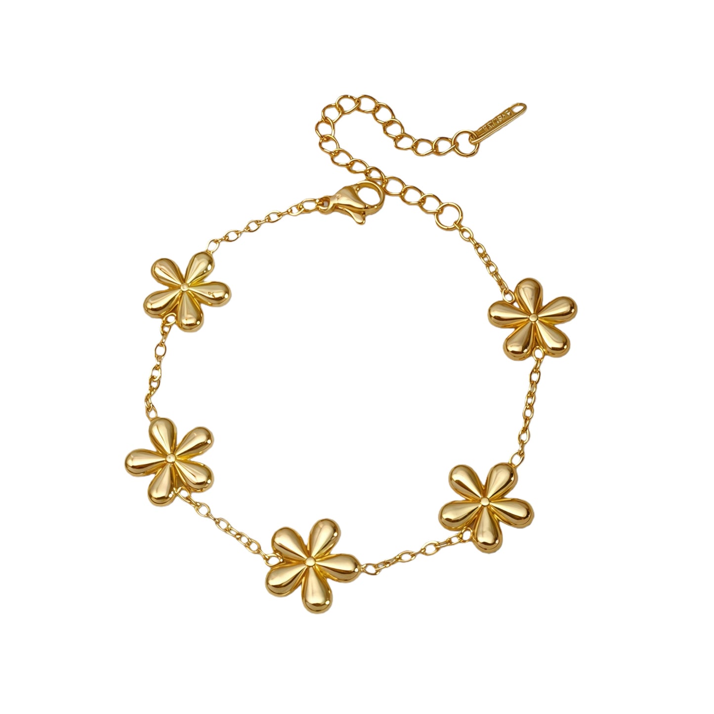 Stainless Steel Hollow Clover V-shaped Heart Affordable Luxury Bracelet