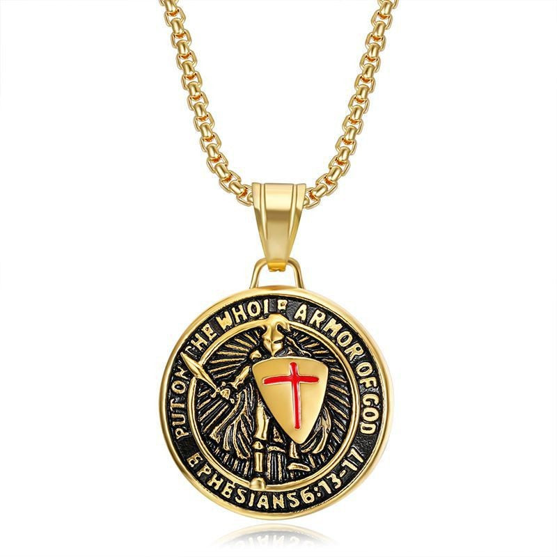 Zinc Alloy Gold Plated Western Medieval Necklaces