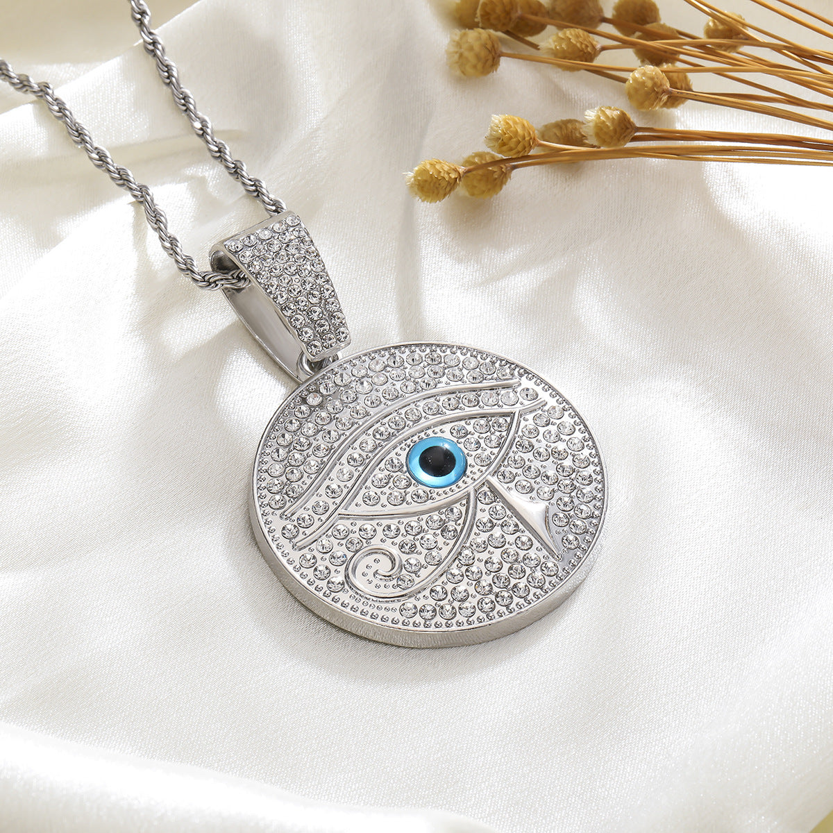 Hop Round Diamond Eye Of Horus Necklaces