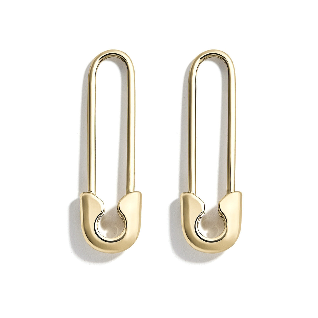 Clip Shape Copper Inlaid Zirconium Korean Earrings