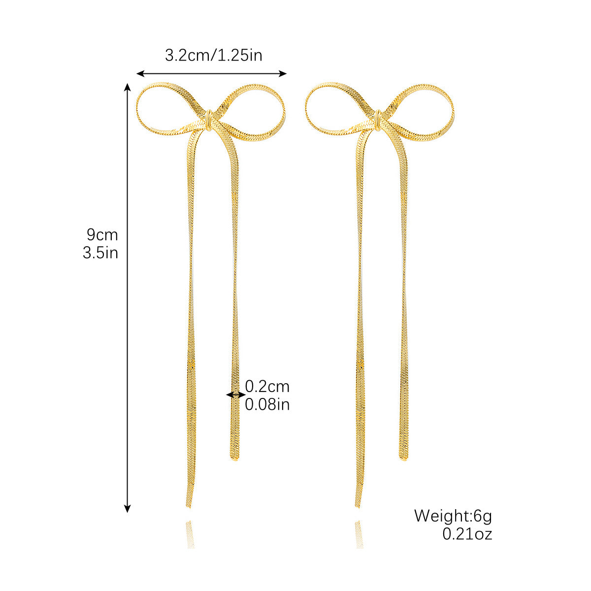 Glamorous Slouchy Bow Simple High-grade Gold Earrings