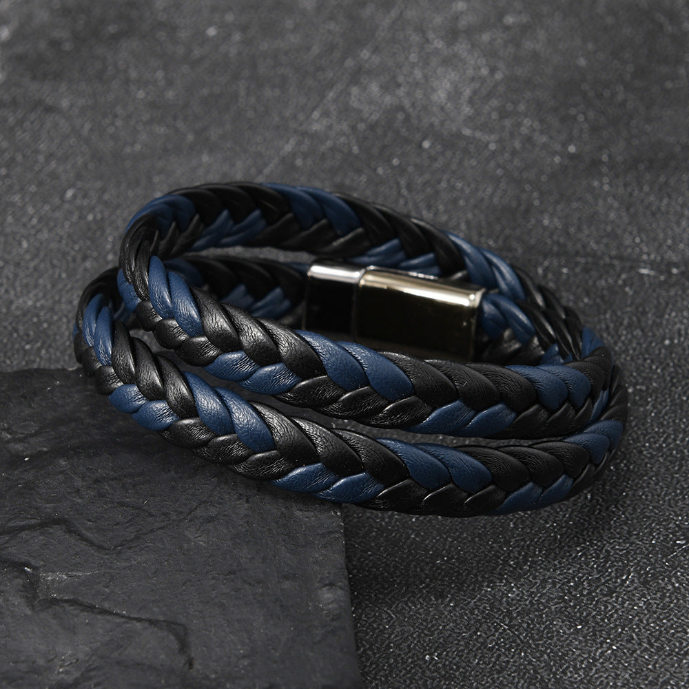 Women's & Men's Simple Fashion Couple Electroplated Steel Magnetic Bracelet