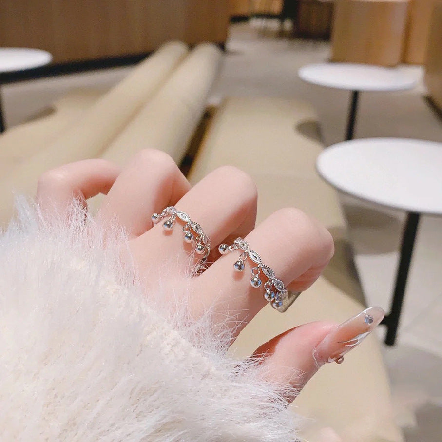 Wave Tassel Changeable Beads Female Fashionable Temperamental Smart Rings