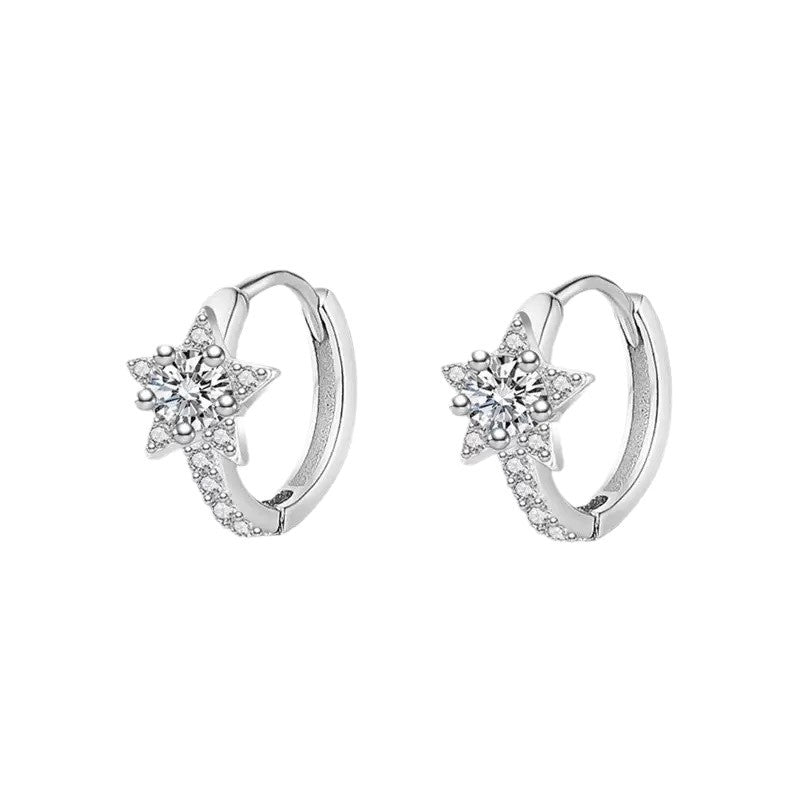Zircon Female Temperament Light Luxury Design High Sense Ear Clip Earrings