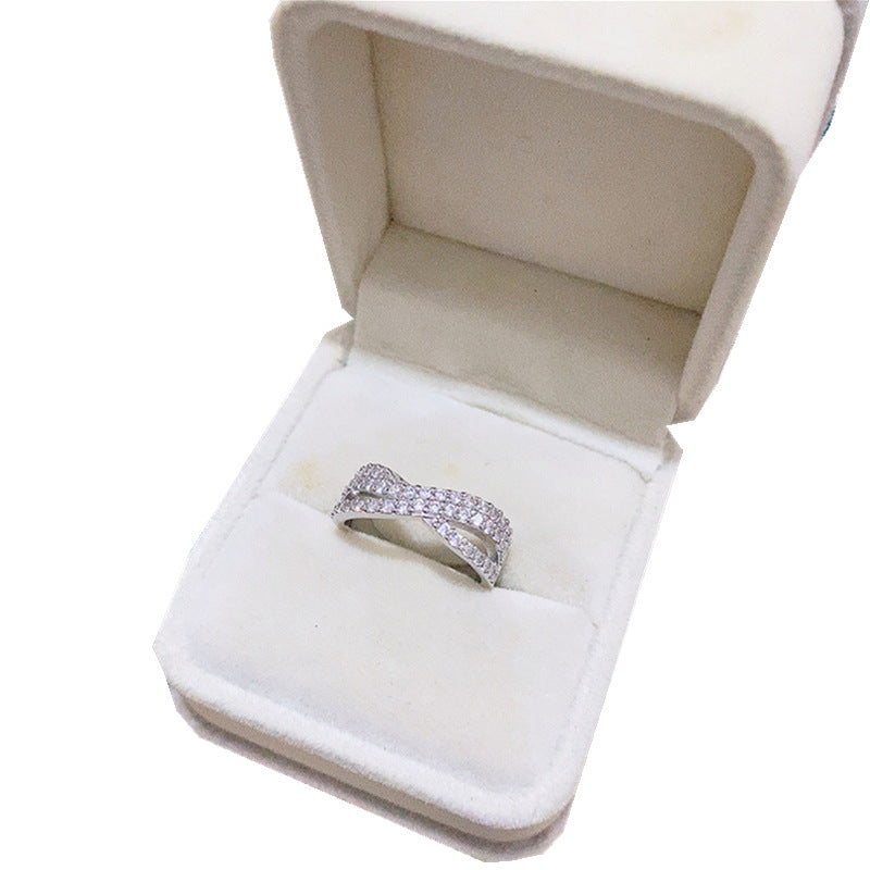 Exaggerated Zircon Diamond Light Luxury Color Ring