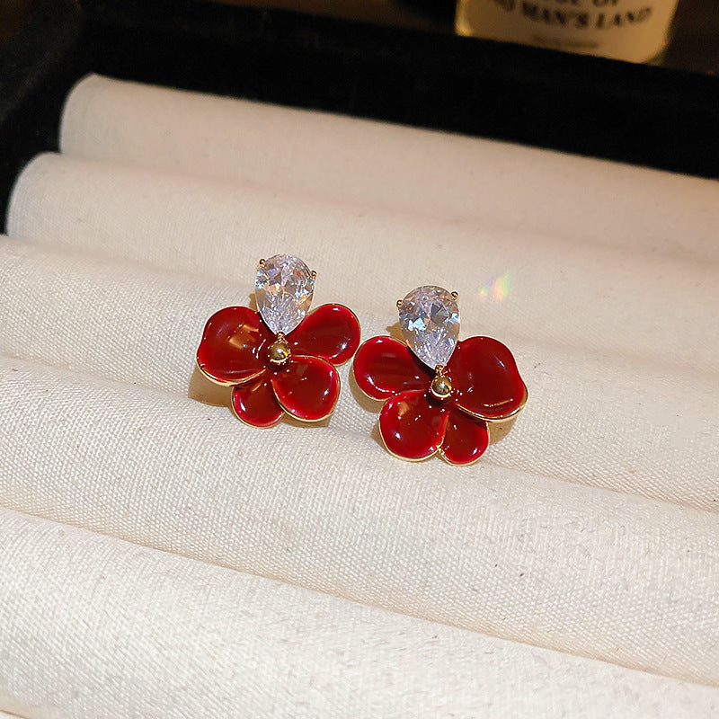 Oil Round Geometric Retro Fashion Elegance Earrings