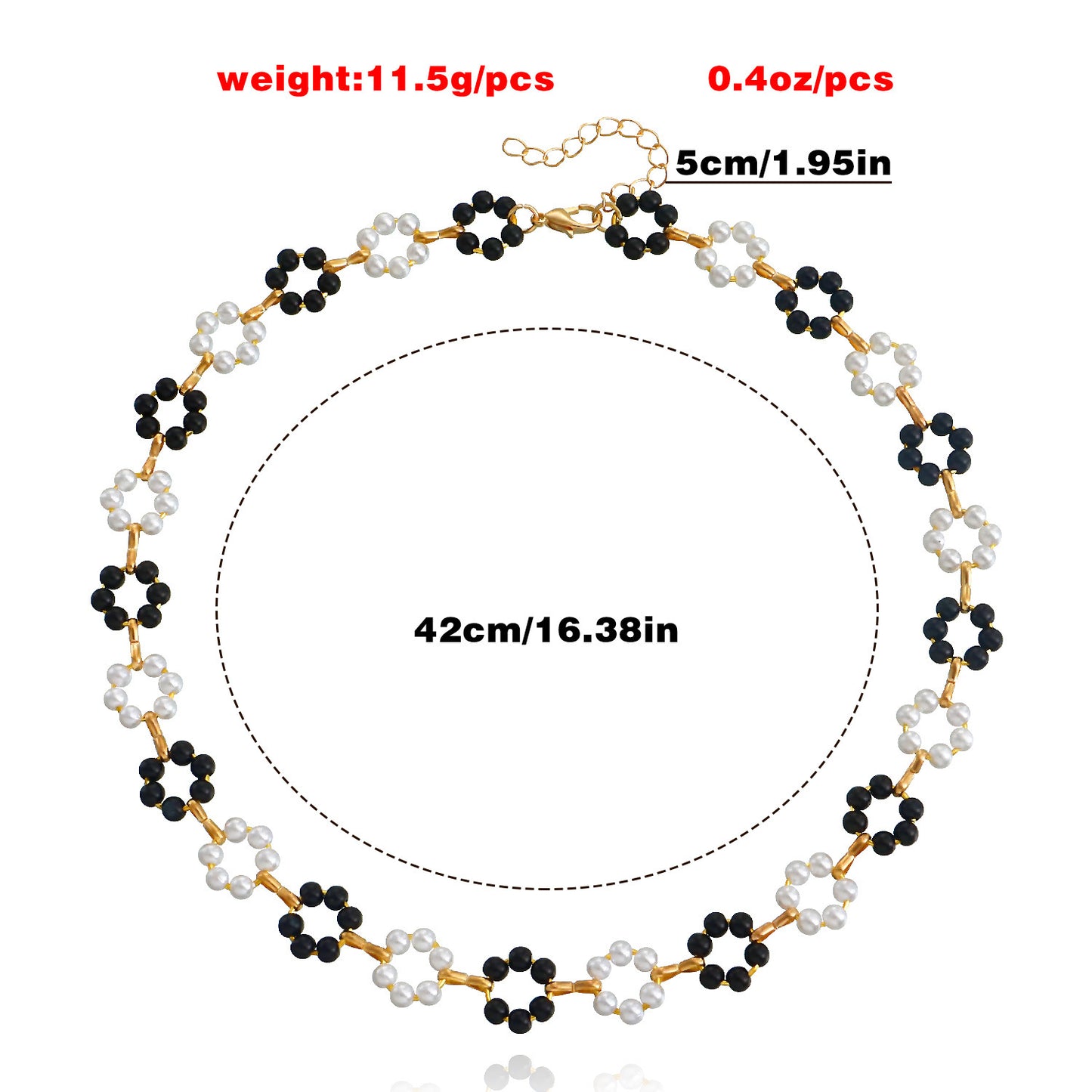Women's White Gradient Little Daisy Imitation Pearl Beach Style Necklaces
