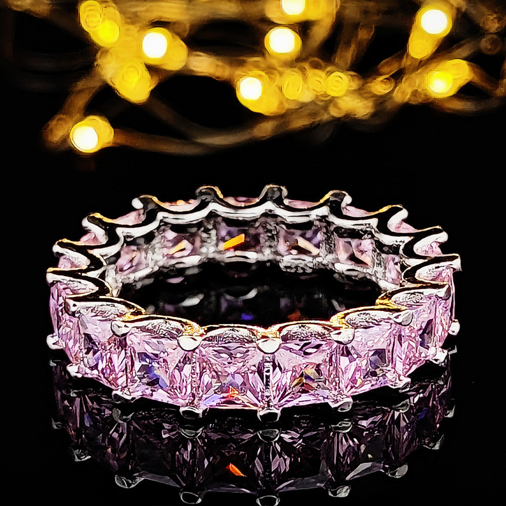 Casual Popular Zircon Inlaid Simple Female Rings