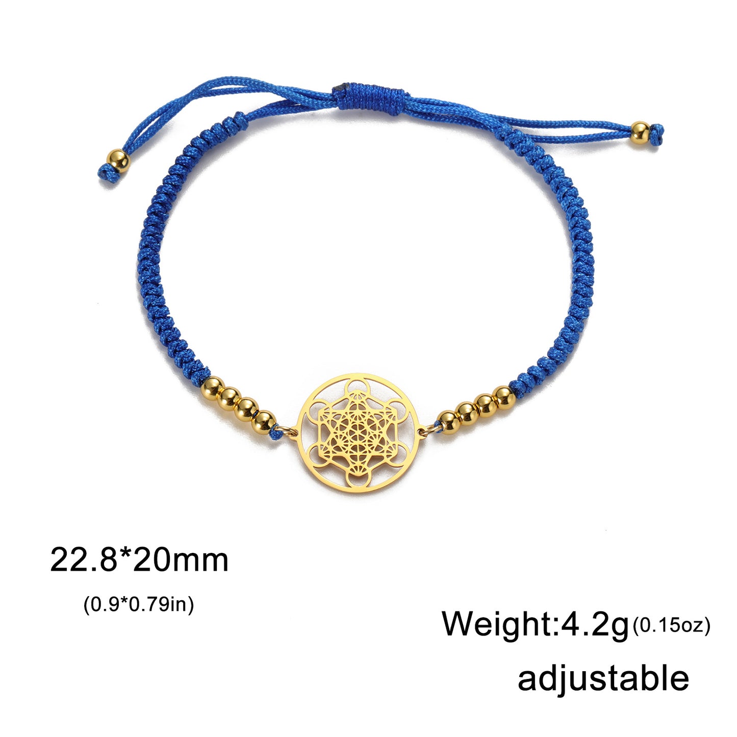 Women's & Men's Stainless Steel Archangel Charm Blue Red Black Rope Bracelets