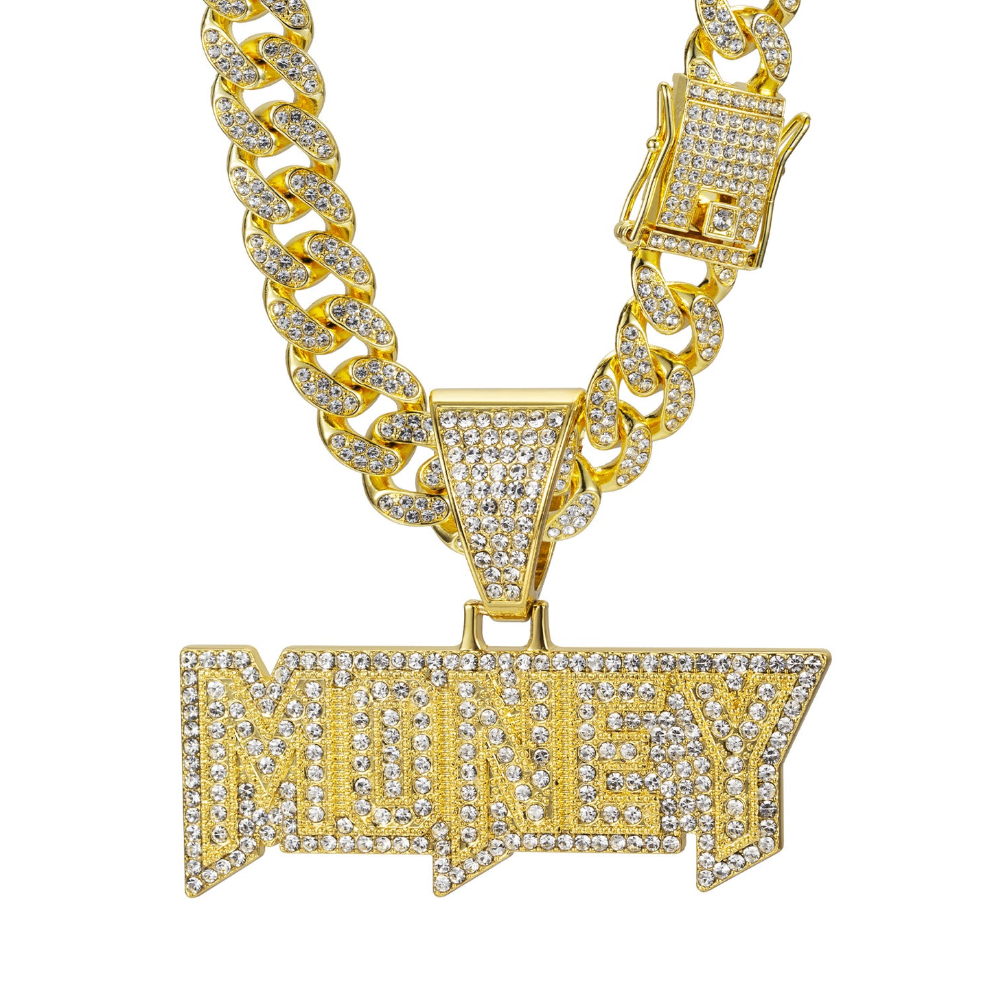 Men's Hip Hop Alloy Full Diamond Letter Pendants