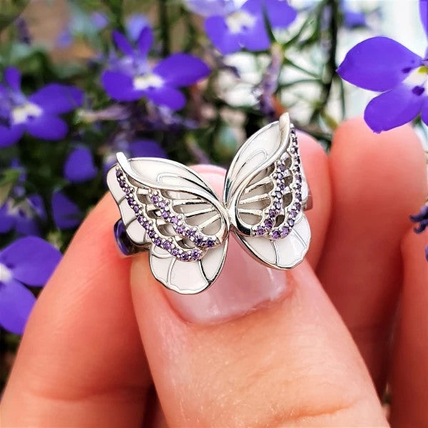 Women's Butterfly Dripping Oil Creative Fashion Ornament Rings