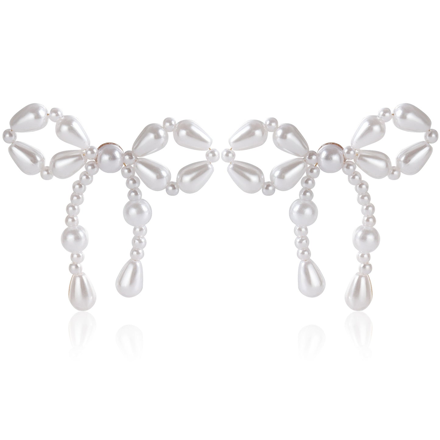 Women's Ornament Retro Imitation Pearl Bowknot Floral Earrings