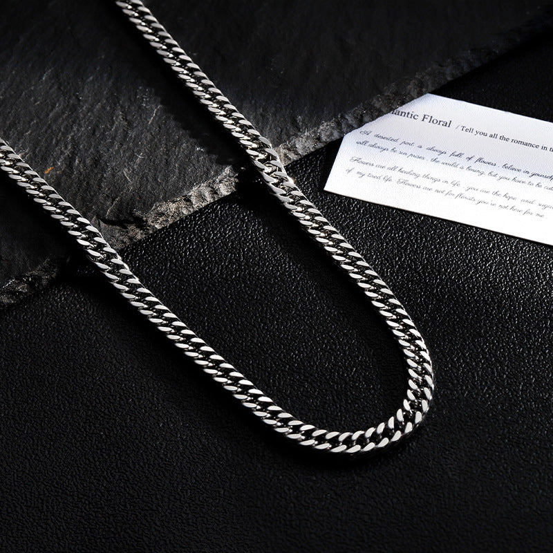Women's & Men's Fading Cuban Link Chain Hip Hop Versatile Stainless Necklaces
