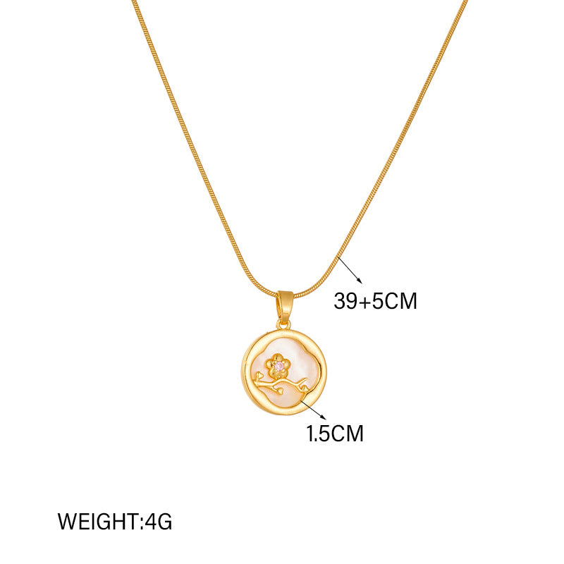 Fashion Creative Design Retro High Class Elegant Diamond Flower Necklaces