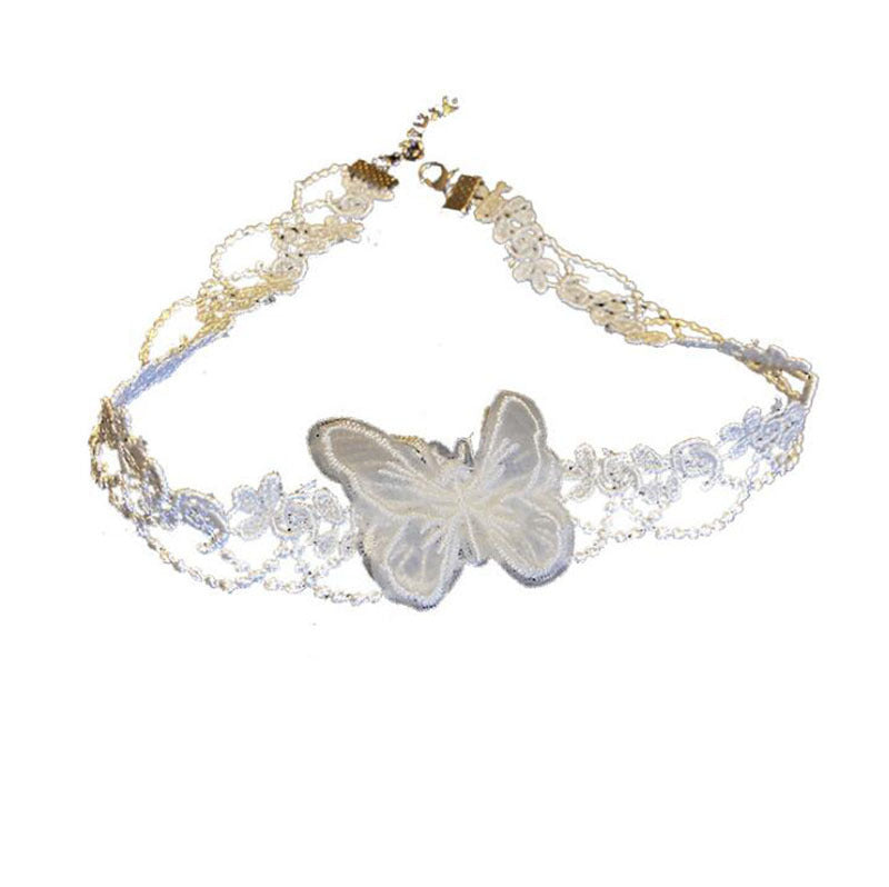 Yarn Cloth Butterfly Clavicle Chain Female Necklaces