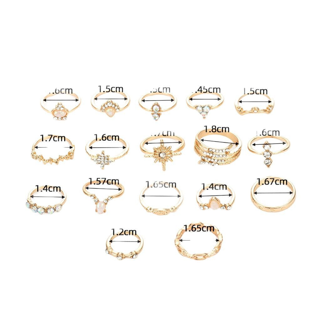 Charming Slouchy Bohemian Spot Drill Female Ring