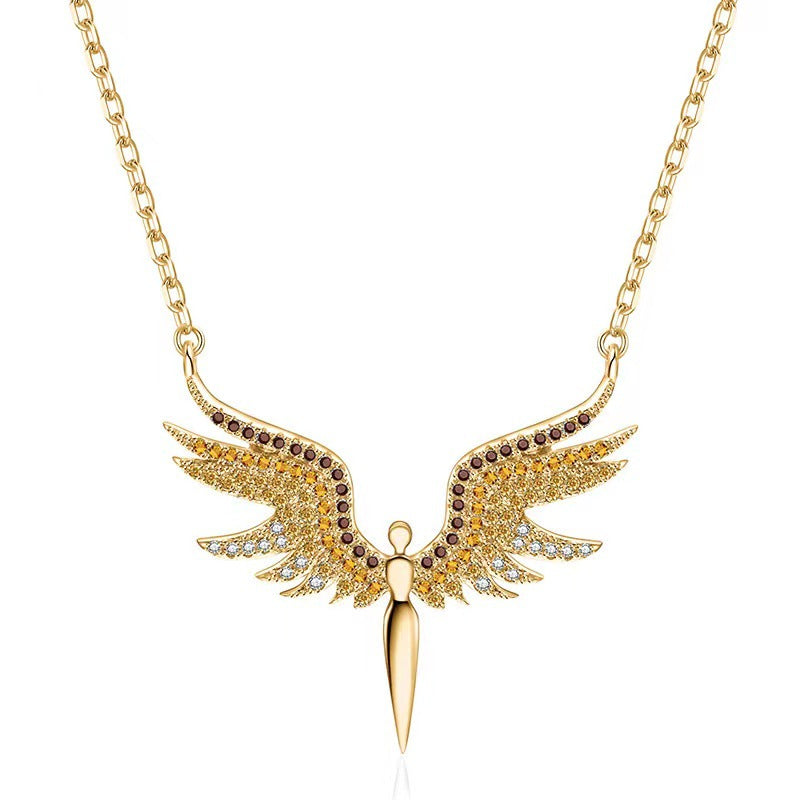Women's Angel Wings Style Long Elegance Creativity Necklaces