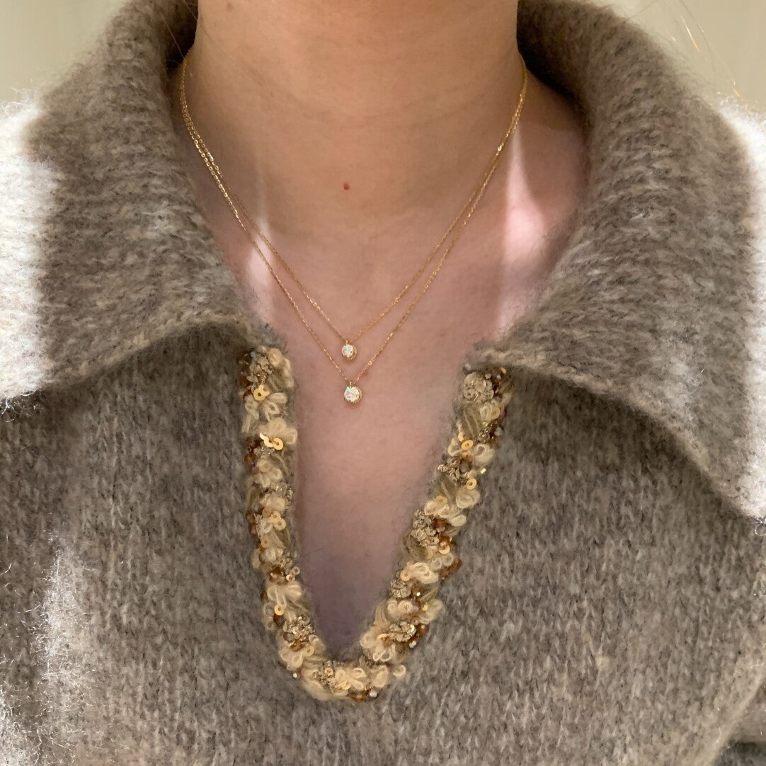 Elegant Small Nose Ga Solitaire Female Summer Exquisite Necklaces