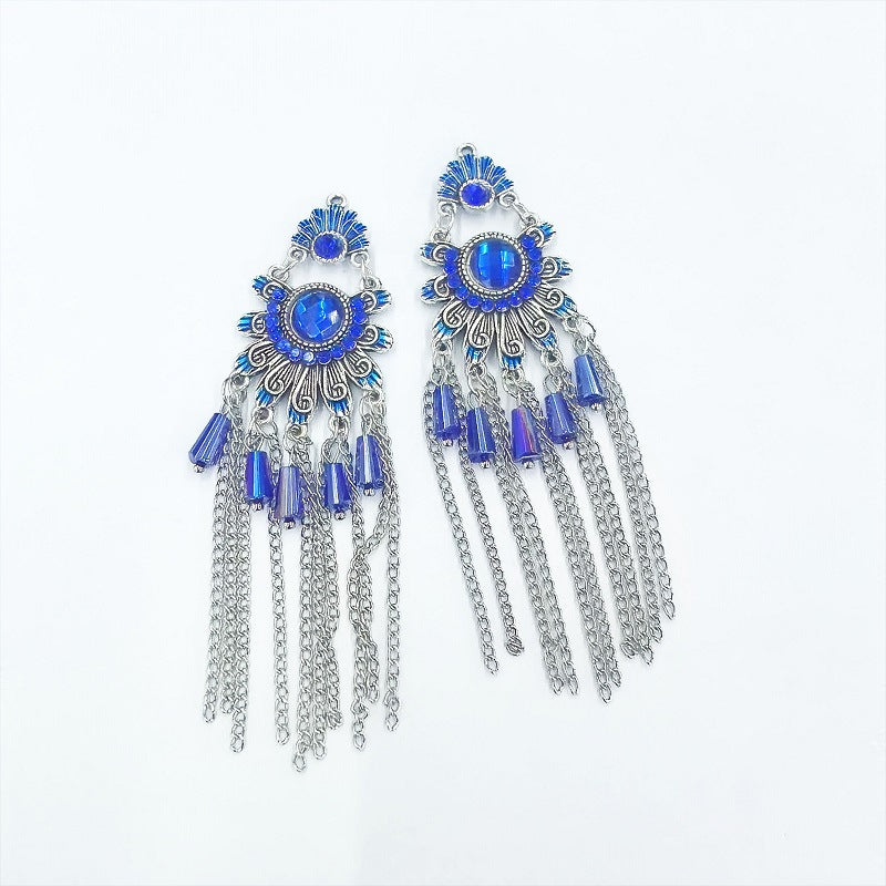 Chinese Style Crystal Long Chain Alloy Your Earrings