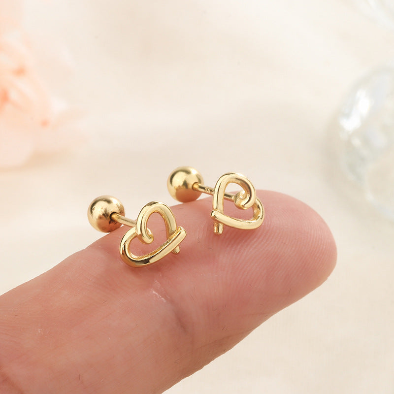 Cutout Love Screw Ornament Female Before Sleep Simple And Rings