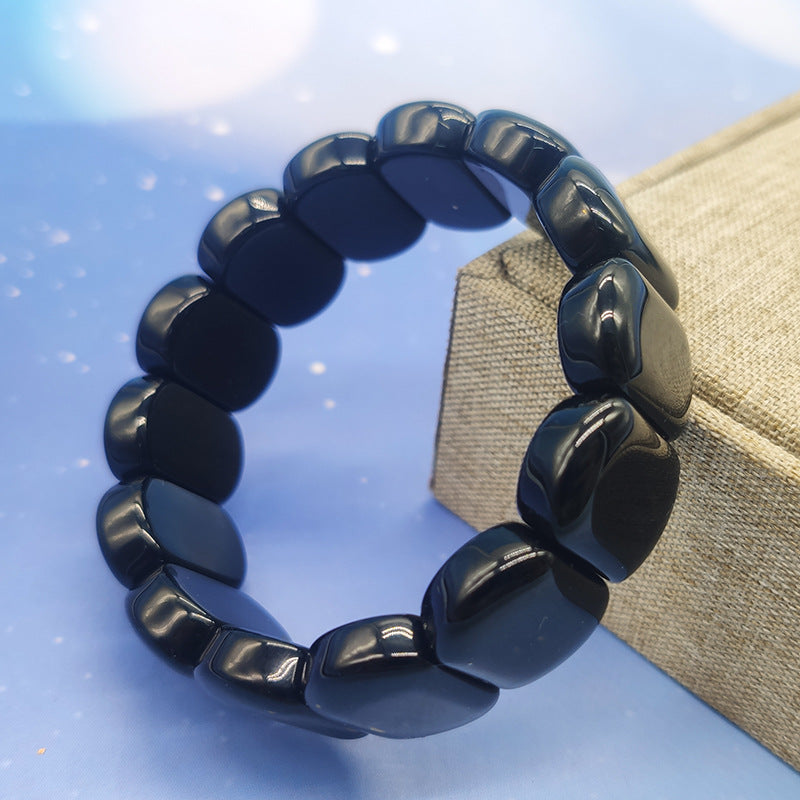 Crystal Jasper Manual Amitabha Laser Sculpture Temple Knot Bracelet