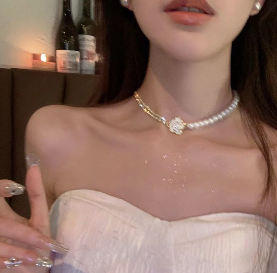 Light Luxury Bow Pearl High-grade Design Necklaces