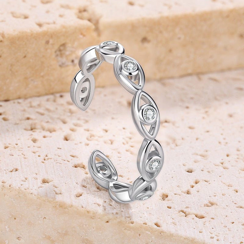 Fashion Personality Devil's Eye Blue Eyes Open Rings