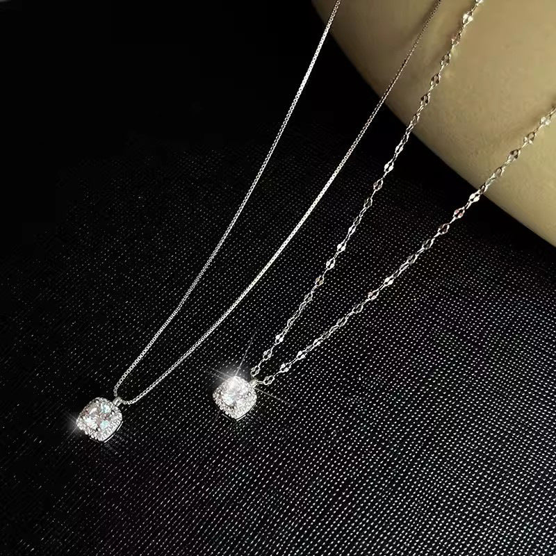 Sterling Sier Zircon Female Style Light Necklaces