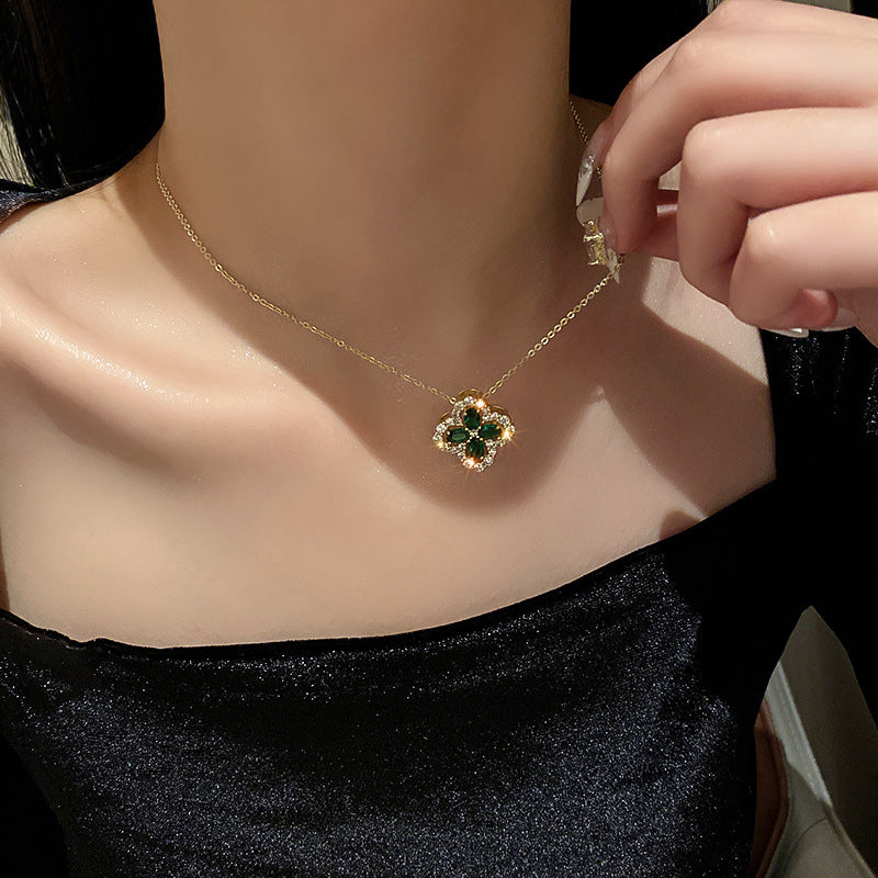 Women's Diamond Water Drop Tassel Light Luxury High-grade Niche Necklaces