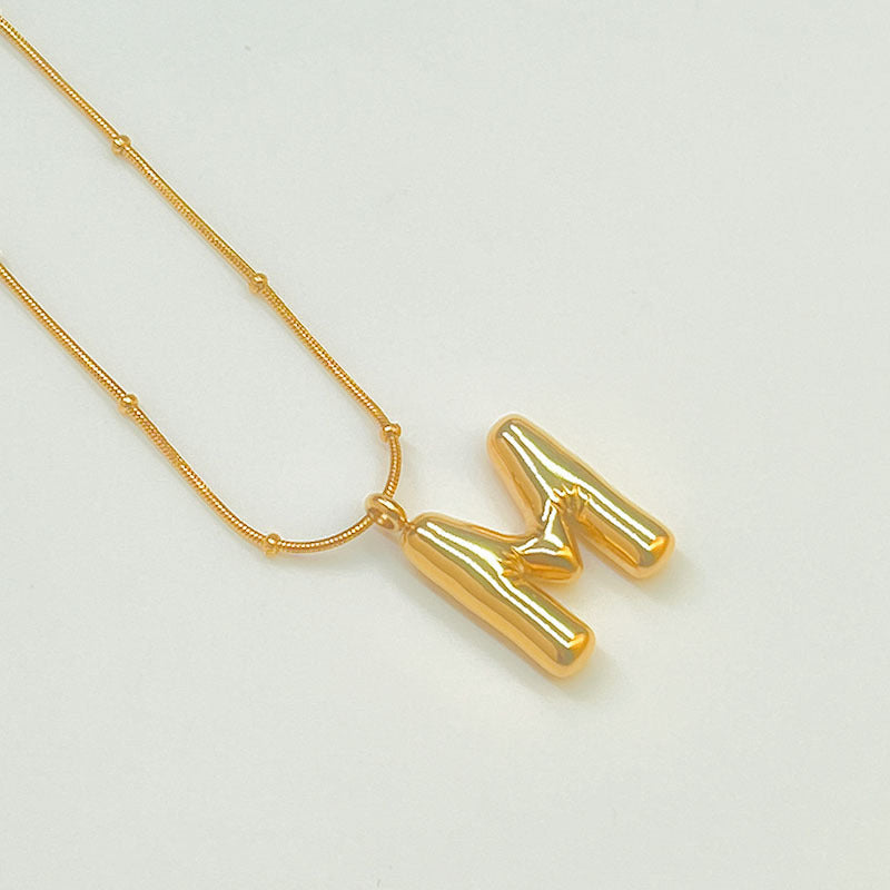Female Summer Clavicle Chain Stainless Gold-plated Letters High-grade Necklaces