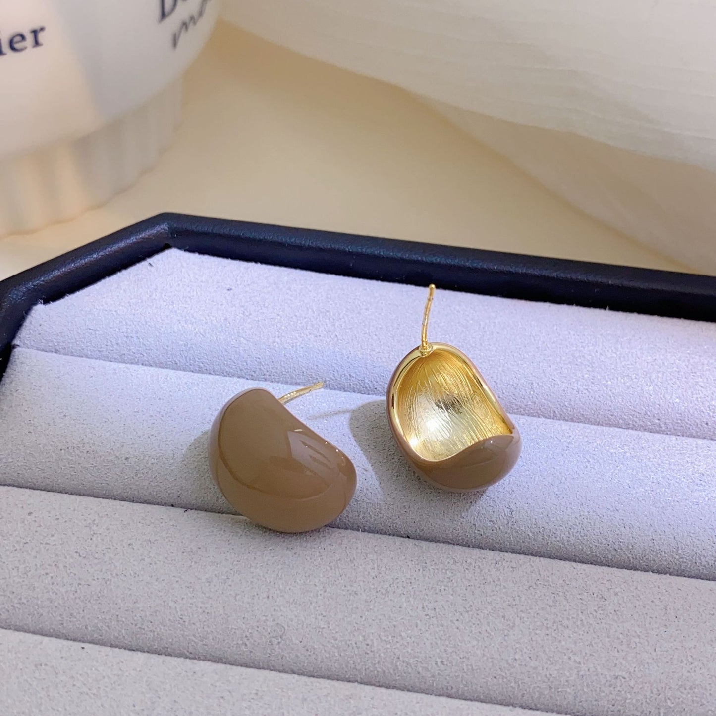 Enamel Drip Glazed Color Female Tide Earrings