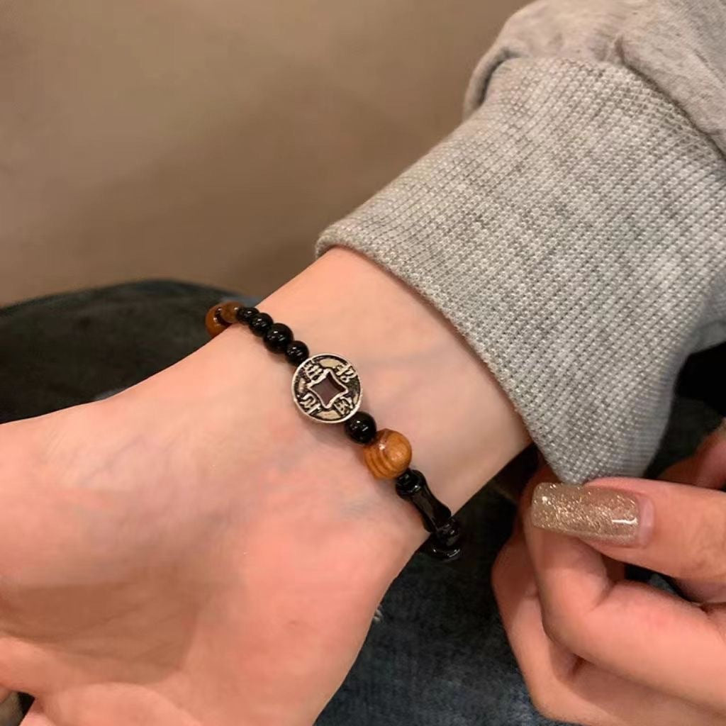 Women's Vintage Copper Coin Beaded Chinese National Fashion Niche Design Girlfriends Bracelets