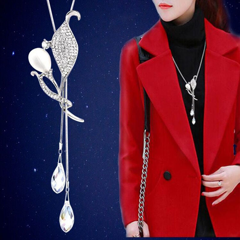 Women's Classic Sweater Chain Long Clothes Accessories Necklaces