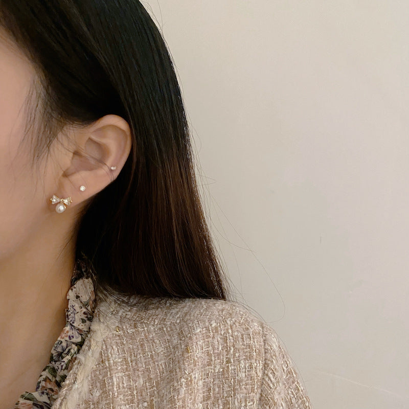 Women's Gentle Elegant Pearl Earings Set Design Earrings