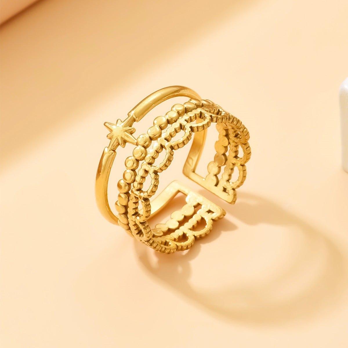 Steel Female Opening Elegant Eight Awn Star Vacuum Rings