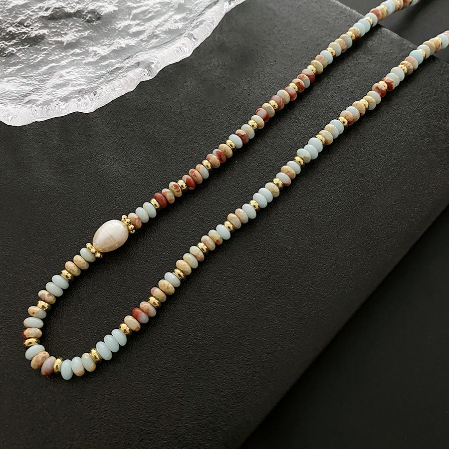 Luxury Minority Elegant Colorful Natural Stone Stringed Necklaces