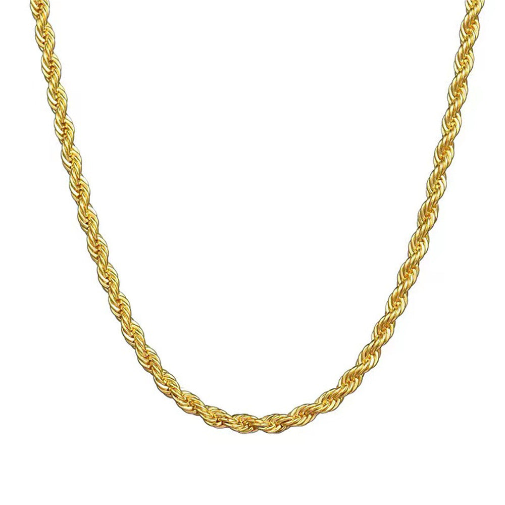 Hemp Flowers Chain Female Trendy Male Hip Hop Rap High-grade Necklace
